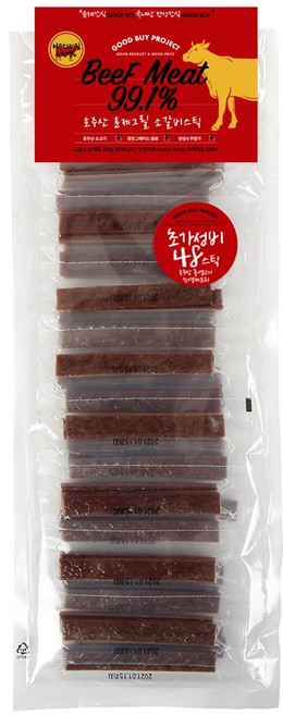 오래오래프로젝트 강아지 애견 소고기 줄줄이 스틱 48개입 288g, 소갈비스틱, 1개