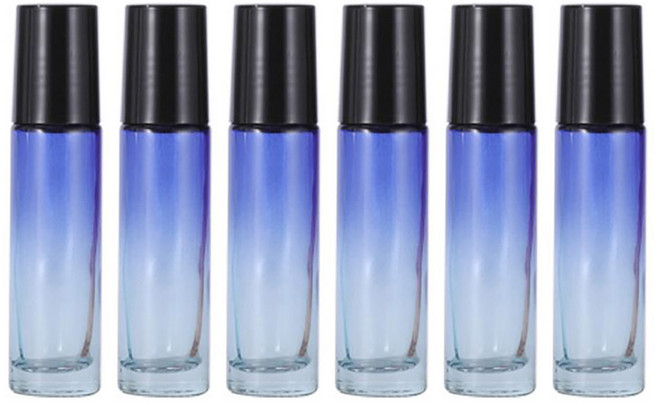 모든유통 10ml 그라데이션 롤온 공병 미니 롤러볼 향수 용기 6개 묶음, 1개, 블루그라데이션 6개묶음