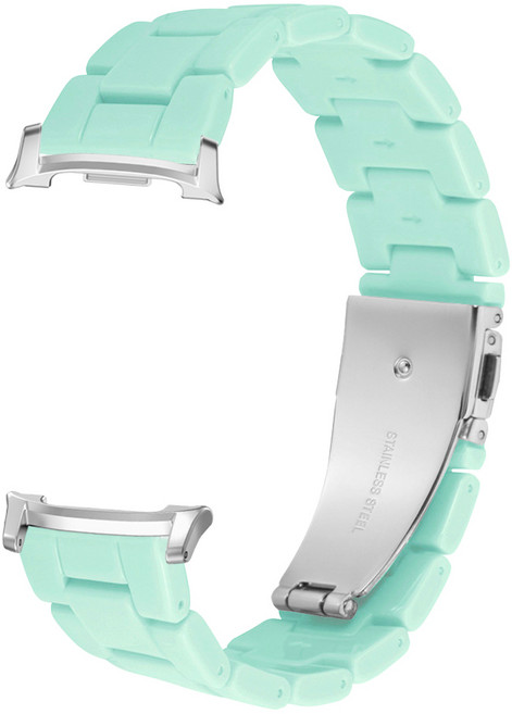 더조은셀러 갤럭시워치8 44 40 클래식 호환 커넥프리 컬러체인 스트랩 시계줄 밴드, 민트