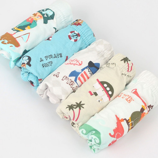 미니마미 남아 아동 초등학생 순면 삼각 팬티 5매입 세트 (60-85) MJB-525