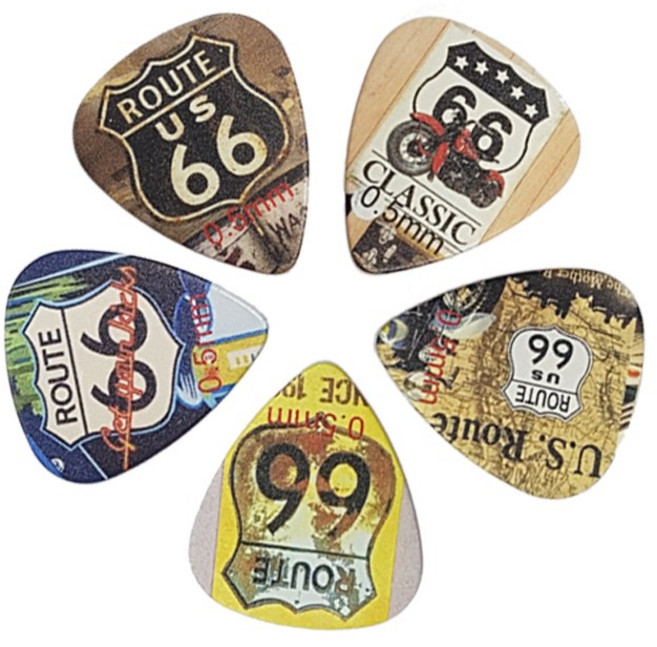 미국 66 루트 피크-통기타 어쿠스틱 일렉 전기기타 PICK-던롭 울텍스 나일론 톨텍스, 1개