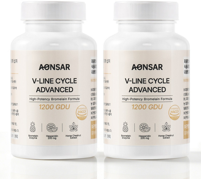 프리미엄 고함량 브로멜라인 1200GDU 파파인 파인애플, 2개, 90정