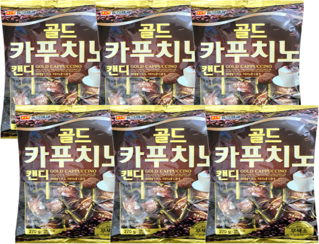 동아제과 골드 카푸치노캔디, 6개, 270g