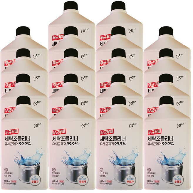 무균무때 세탁조클리너, 18개, 500ml