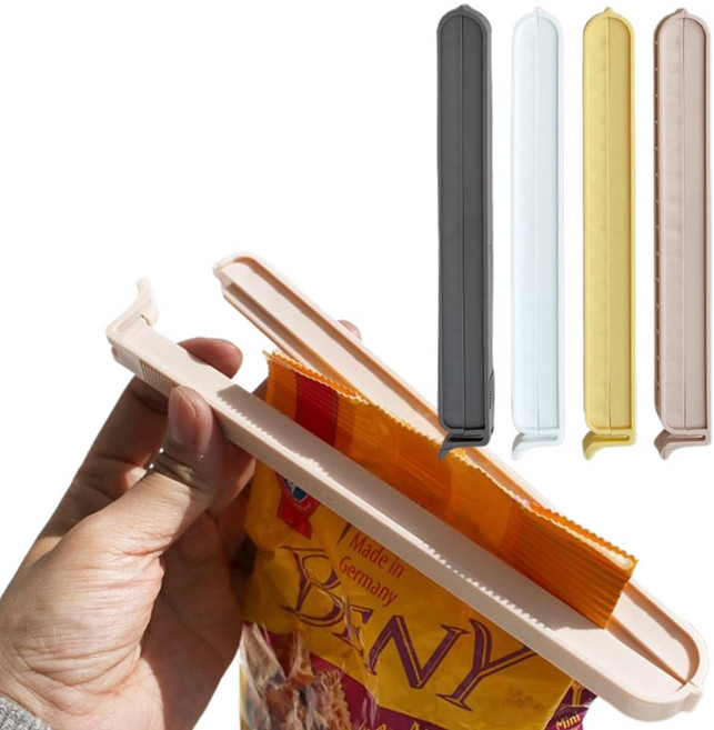 서희물류 국산 비닐봉지 밀봉 플라스틱 집게 특대형 5개 과자 클립, 버터