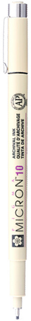 [제이제이오피스] 피그마 마이크론 pigma micron 10 (0.6mm) 젠탱글 일러스트 제도 캘리그라피, 1개, 블랙