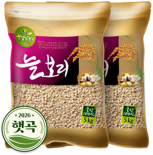 2026년 햇곡 국산 늘보리 10kg (5kgx2봉) 겉보리 꽁보리, 5kg, 2개
