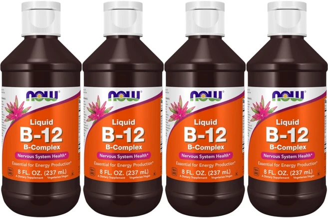 나우푸드 고흡수 리퀴드 비타민 B12 B 콤플렉스 액상 액체, 4개, 237ml - 쿠팡
