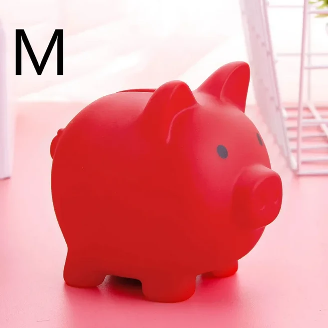돈상자 작은 돼지 저금통 어린이 장난감 홈 장식 절약, 14 red 13x10x11.5CM