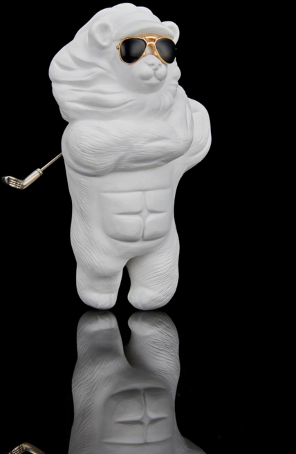 헤카테 골프매니아 사자 차량용 석고방향제, 레인, 화이트, 1개, 레인