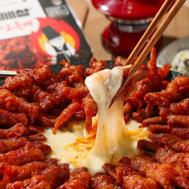 [저세상푸드] 국내산 직화 닭발 무뼈 통뼈 국물닭발 오돌뼈 닭목살 밀키트 간편조리, 직화 튤립닭발(300g)