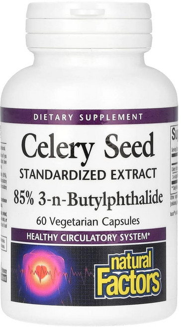 네추럴팩터스 셀러리 씨드 85% 3nB 베지테리안 캡슐, 1개, 60정