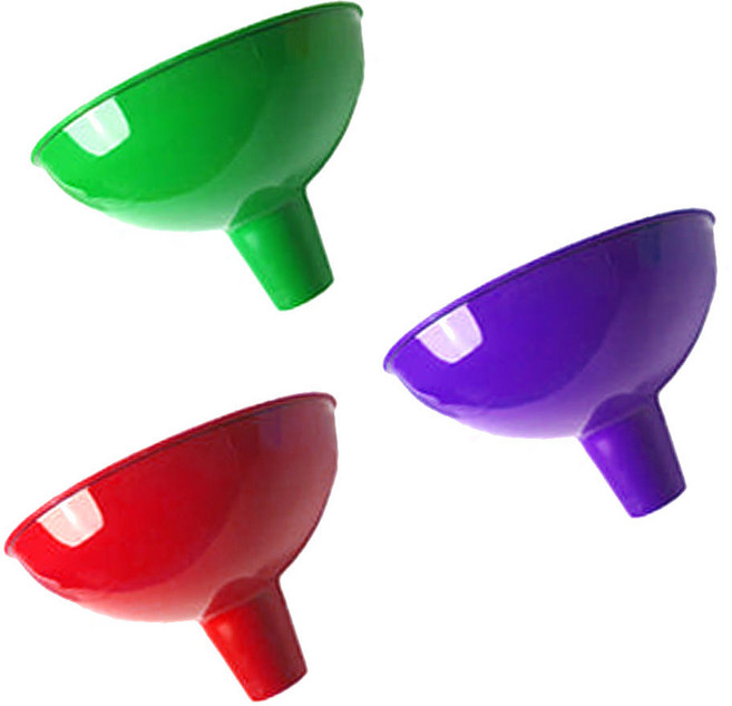 플라스틱 깔때기(대) 기름 거름망 업소 주방 다용도 깔대기, 1개, 랜덤