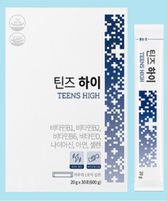 준바이오랩 틴즈 하이 30포 60포 어린이 종합성장 영양제 키즈아르기닌, 30회분, 1개