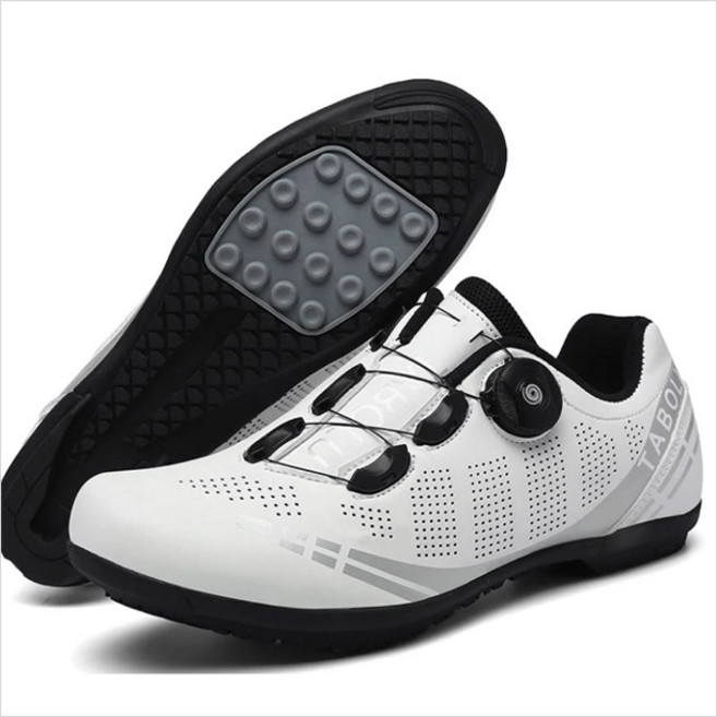 (당일국내배송) 타보 다이얼 평페달슈즈 자전거신발 - 스피닝슈즈 실내자전거 신발, 화이트, 250