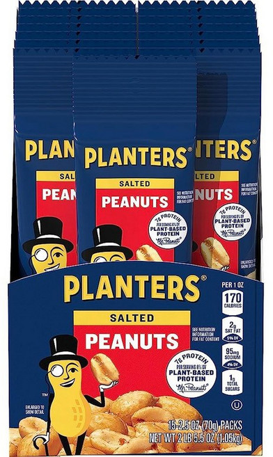 플랜터스 솔티드 피넛 70g 15팩, 2.5 Ounce (Pack of 15)
