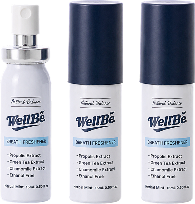 웰비앤코 프레시브레스 구강유산균 무에탄올 구강스프레이, 3개, 15ml