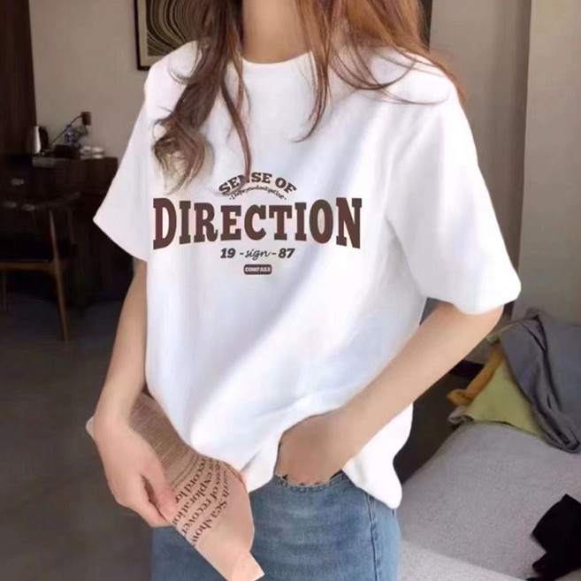 여성 티셔츠 반팔 루즈핏 스타일리쉬 티셔츠 상의 Women's T-shirts
