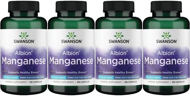 스완슨 알비온 망가니즈 망간 40mg, 4개, 180정 - 쿠팡