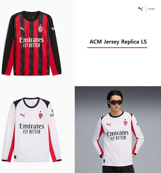 [국내백화점] 푸마 ACM 25/26시즌 저지 롱슬리브 레플리카 긴팔 유니폼 779963 - 01 779972 02 Jersey LS