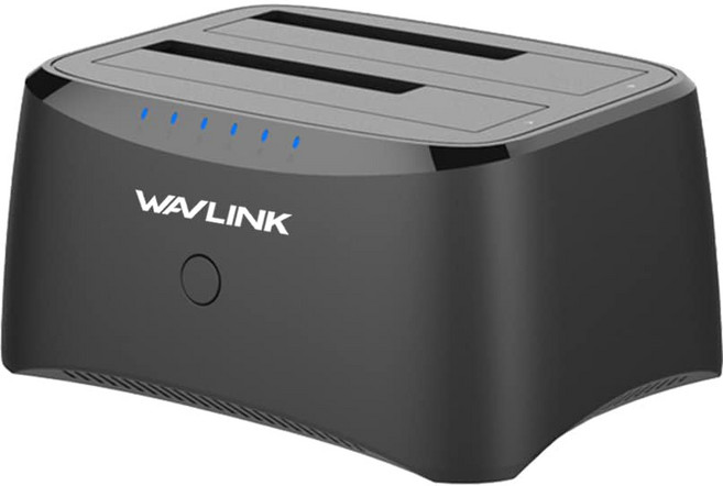 WAVLINK USB 3.0 SATA IIIIII HDD SSD USB3.0 5Gbps OTG 2x16TB 듀얼 베이 외장 하드, 1개
