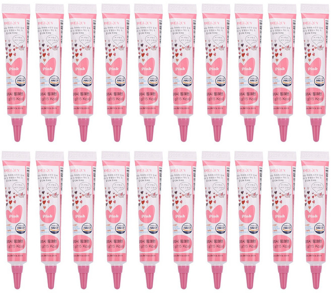 델리시 데코펜 20개, 핑크, 20g