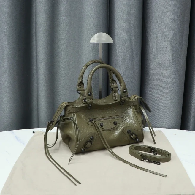 25 뉴 호리조티브 로코모티브 백 다크 윈드 스파이스 걸 리벳 폴드 첫 번째 층 소가죽 개인화 디자인 언더, 04 Dark green small