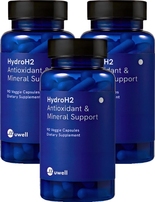 uwell HydroH2/유웰 하이드로H2/ 미네랄수소영양제/티파니 영양제/ 활성산소제거/유웰식용수소영양제/숙취에좋은/미네랄영양제 90캡슐 3병[원산지:미국], 90정, 3개