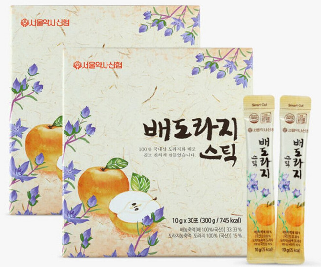 서울약사신협 배도라지 스틱 60포 쇼핑백중정, 10g, 60개