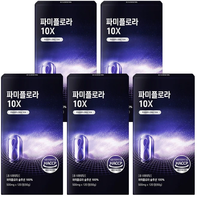 파미플로라 10X, 5개, 120정 - 쿠팡