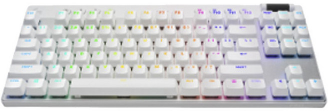 로지텍 G 프로 X TKL 라이트 스피드 무선 게이밍 키보드 GX 갈축, 화이트, 텐키리스