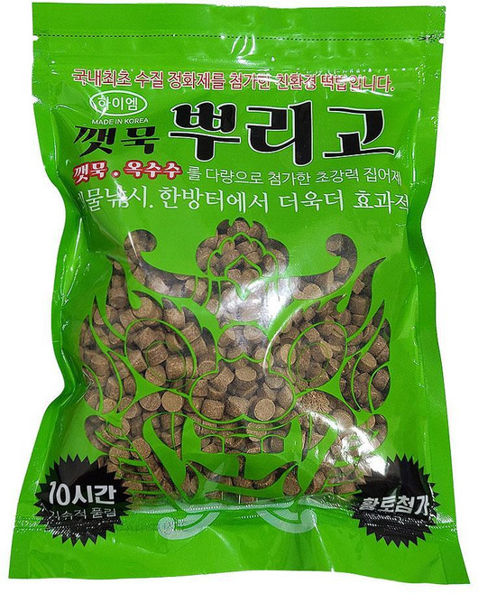 하이엠 뿌리고 깻묵과 옥수수의 조합 대물낚시 집어제 떡밥, 1개