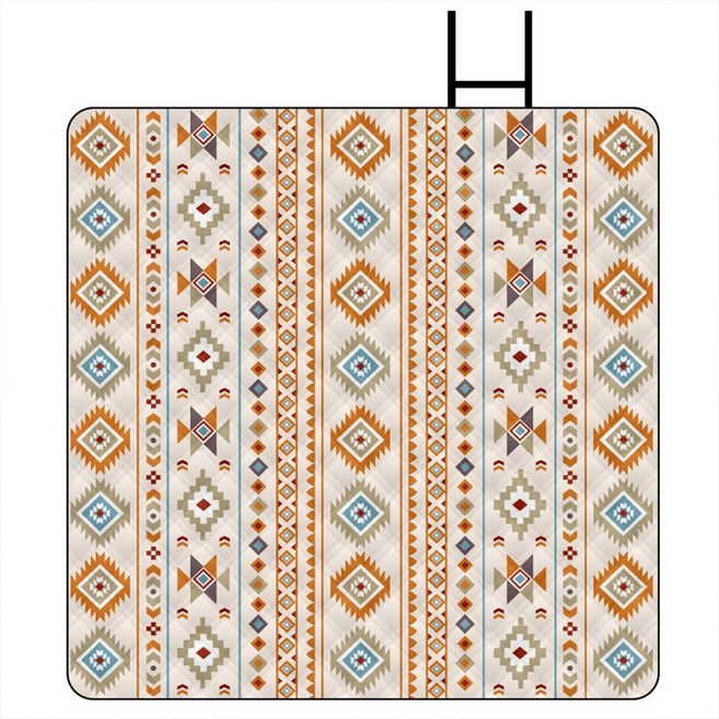 루본 감성 보헤미안 캠핑 방수매트 피크닉 방수돗자리 소형~대형, 보헤미안크림