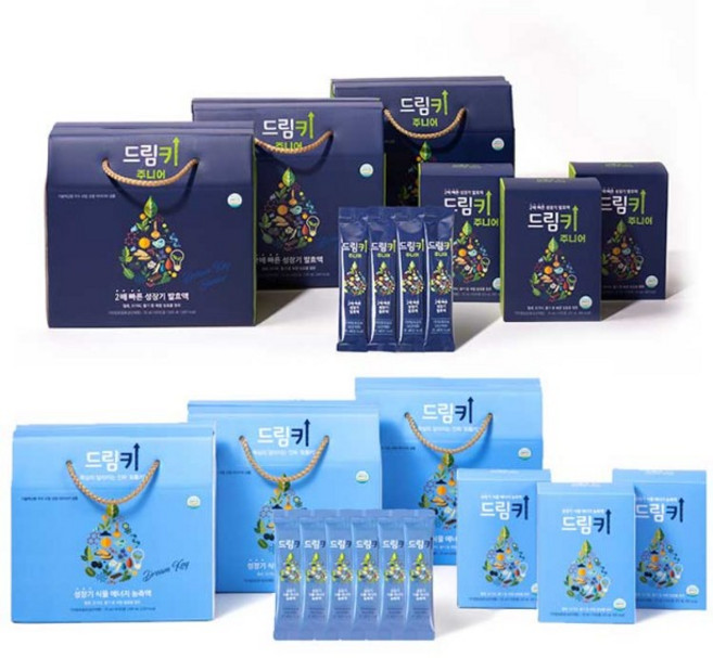 드림키주니어 3개월+드림키 3개월(드림키 15포+주니어 15포 증정) 어린이 청소년 중학생 성장기, 1.5L