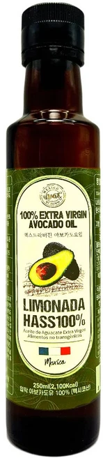 리모나다 냉압착 아보카도 오일 엑스트라 버진 기름 아보카도유 100%, 1개, 250ml - 쿠팡