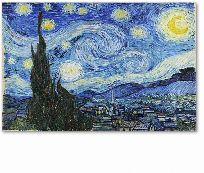 빈센트 반 고흐의 별이 빛나는 밤 유명한 예술가 아트 프린트 벽 그림 캔버스 유화 홈 장식, 06 10x15cm No Frame, 01 빠른  Mainland, 13 0016-01