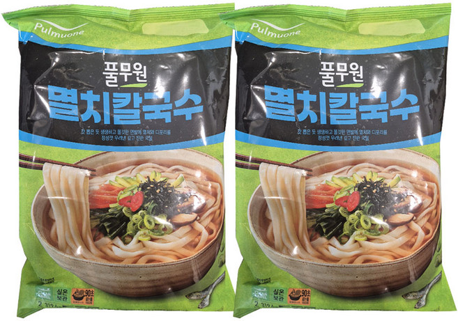 풀무원 멸치칼국수 2인분, 319.6g, 2개