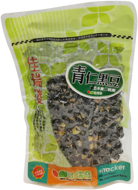 佳瑞發 青仁黑豆 蒜味五辛素, 200g, 1個