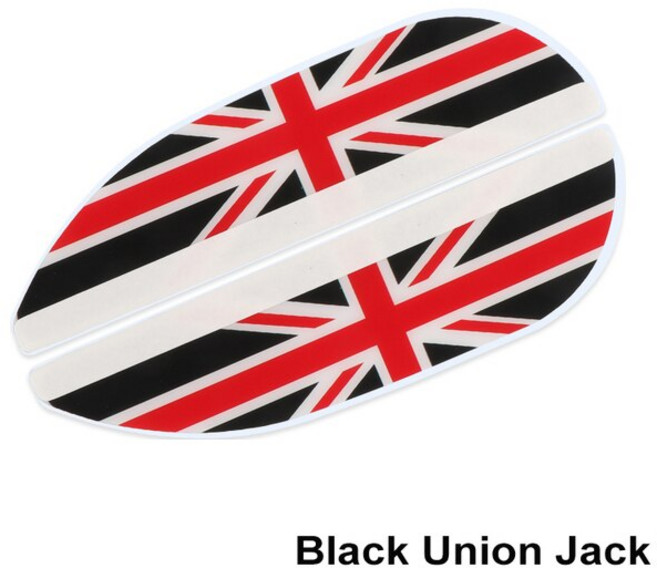 사이드미러빗물커버 바이저 장마철 방수필름 비오는날사이드미러 백미러방수 자동차 백미러 레인 아이브로우 프로텍터 커버 미니 쿠퍼 R53 R55 R56 R60 R61 F54 F55 F5, 4.Black Union Jack, 1개