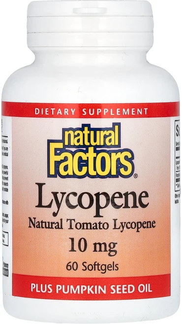 Natural Factors 라이코펜 10mg 소프트젤 60정, NaturalFactors라이코펜10mg소프트젤60정, 1개 - 쿠팡