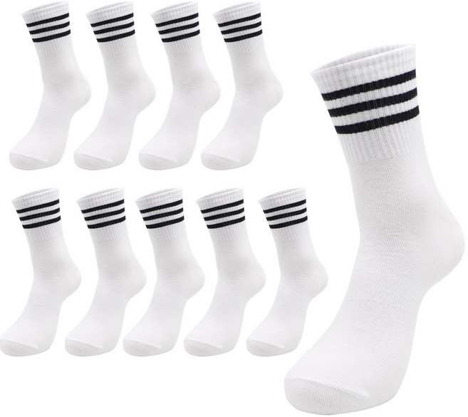 PRS 남성용 빅사이즈 큰발 3선 중목양말 10켤레