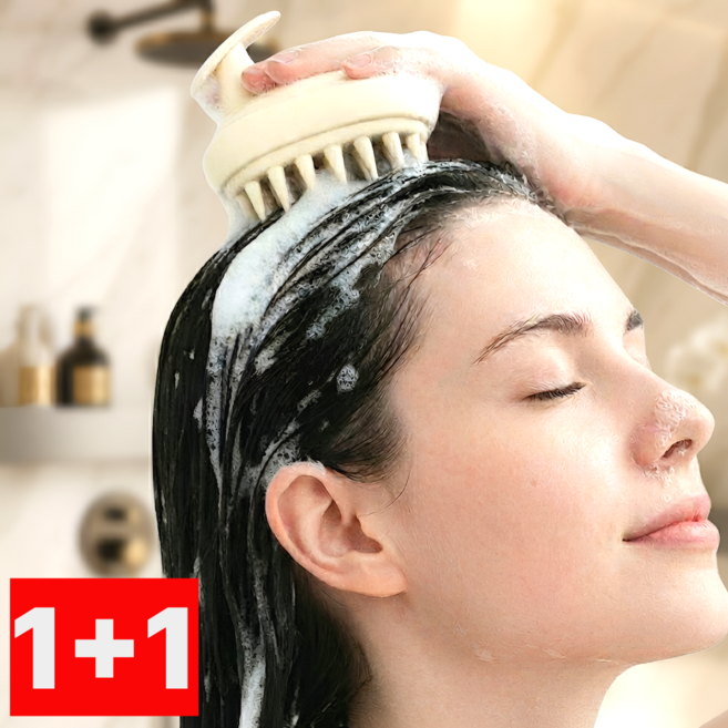 진수앤영 2in1 두피 마사지 저자극 샴푸 브러쉬, 2개, 누드베이지(Nude Beige)