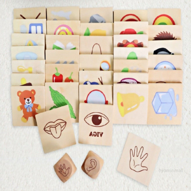 HM 연관된 사물놀이 원목퍼즐 원목교구, 35피스, 1개