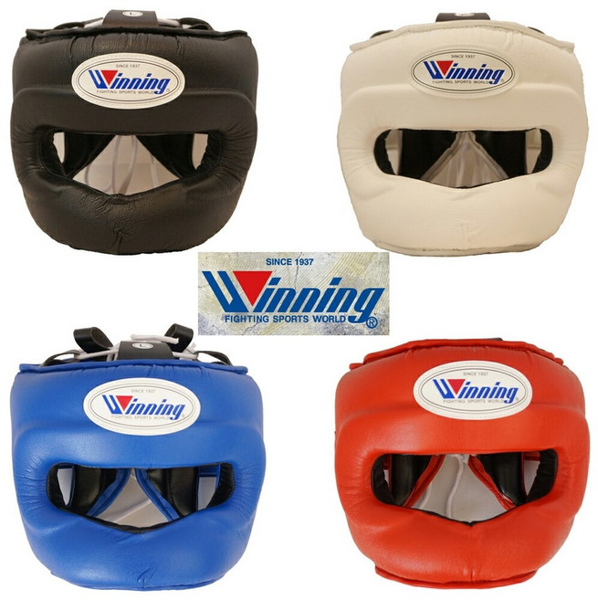 위닝 FG5000 복싱 풀페이스 헤드기어, 사이즈L, 검은색