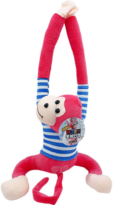 토이즈데이 소리나는 허그몽키 봉제 애착 인형 어린이 장난감 단체 선물, 1개, 핑크, 75cm