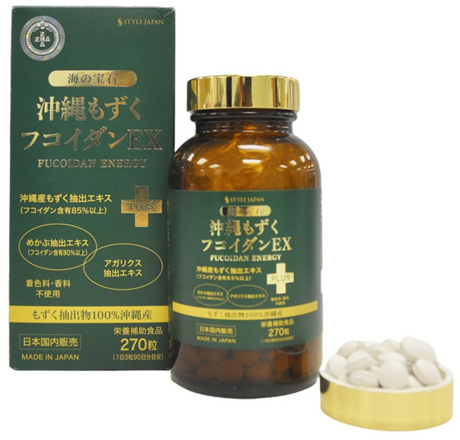 스타일재팬 일본제 오키나와 모즈쿠 후코이단EX 270정, 1개
