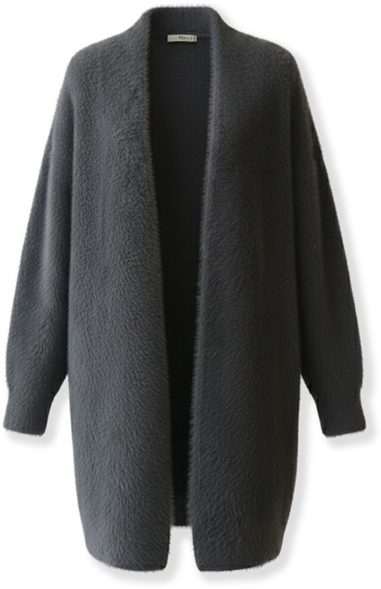 메리앤유 부드럽고 도톰한 양면 털 오픈 롱 가디건
