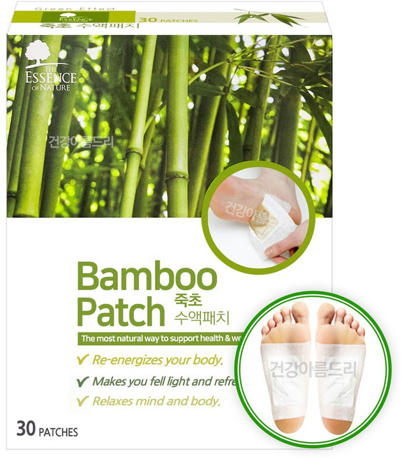 에센스네이처 죽초 수액패치 30매입 발바닥 발패치 시트, 30개