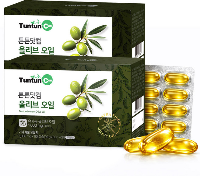 튼튼닷컴 올리브 오일 캡슐 [3개월분], 2개, 90g