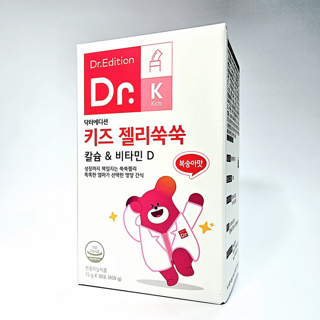닥터에디션 키즈젤리 쑥쑥 복숭아맛 30일분, 15g, 30개